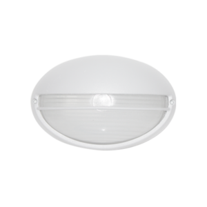 Απλίκα Τοίχου Οβαλ 21.5cm με Σκέπαστρο Λευκή IP45 ACA – HI5073WMS