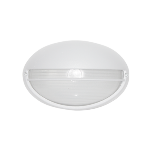 Απλίκα Τοίχου Οβαλ 21.5cm με Σκέπαστρο Λευκή IP45 ACA – HI5073WMS