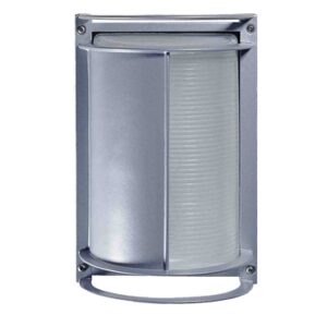 Φωτιστικό Τοίχου 1xE27 Χελώνα Κήπου Αλουμινίου Γκρι 26x18cm με Πρισματικό Γυαλί IP45 ACA – HI5193