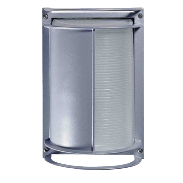 Φωτιστικό Τοίχου 1xE27 Χελώνα Κήπου Αλουμινίου Γκρι 26x18cm με Πρισματικό Γυαλί IP45 ACA – HI5193