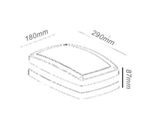 Φωτιστικό Τοίχου 2xE27 Απλίκα Αλουμινίου Γκρι 29x18cm με Πολυκαρβονικό Οπαλ Κάλυμμα IP54 ACA – HI5612