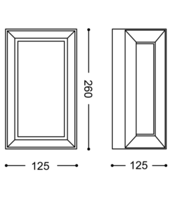 Απλίκα Ορθογώνια 3 Όψεων Φωτισμού 1xE27 Ανθρακί IP54 ACA – HI5702GDS