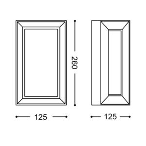 Απλίκα Ορθογώνια 3 Όψεων Φωτισμού 1xE27 Ανθρακί IP54 ACA – HI5702GDS