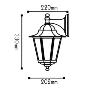 Επιτοίχιο Φωτιστικό 1xΕ27 Φανάρι Κάτω Αλουμινίου Εξάγωνο Λευκό IP45 ACA – HI6022WMS