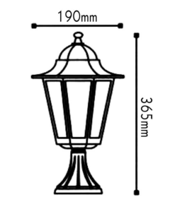 Φωτιστικό Δαπέδου 1xΕ27 Φανάρι Αλουμινίου Εξάγωνο Λευκό IP45 ACA – HI6023WMS