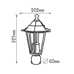 Φαναράκι για Κολωνάκι 1xΕ27 Αλουμινίου Πράσινο-Μαύρο IP45 ACA – HI6024V