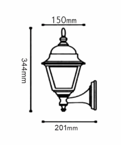 Επιτοίχιο Φωτιστικό 1xΕ27 Φανάρι Πάνω Αλουμινίου Τετράγωνο Λευκό IP45 ACA – HI6041WMS