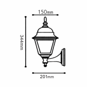 Επιτοίχιο Φωτιστικό 1xΕ27 Φανάρι Πάνω Αλουμινίου Τετράγωνο Λευκό IP45 ACA – HI6041WMS
