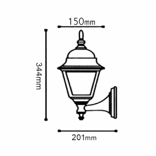 Επιτοίχιο Φωτιστικό 1xΕ27 Φανάρι Πάνω Αλουμινίου Τετράγωνο Λευκό IP45 ACA – HI6041WMS