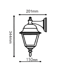 Επιτοίχιο Φωτιστικό 1xΕ27 Φανάρι Αλουμινίου Τετράγωνο Αμμώδες Λευκό IP45 ACA – HI6042WMS