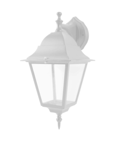 Επιτοίχιο Φωτιστικό 1xΕ27 Φανάρι Αλουμινίου Τετράγωνο Αμμώδες Λευκό IP45 ACA – HI6042WMS