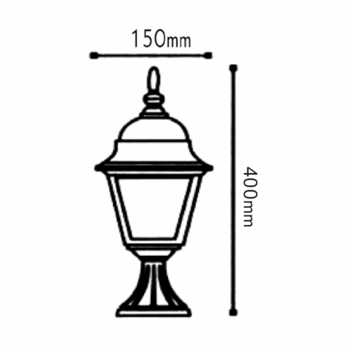 Φωτιστικό Δαπέδου 1xΕ27 Φανάρι Αλουμινίου Τετράγωνο Μαύρο IP45 ACA – HI6043BMS