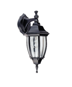 Επιτοίχιο Φαναράκι 1xΕ27 Μαύρο Φανάρι Αλουμινίου Εξάγωνο IP45 ACA – HI6172BMS