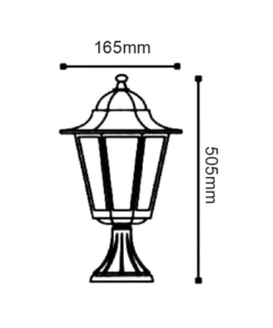 Φωτιστικό Δαπέδου 1xΕ27 Φανάρι Αλουμινίου Τετράγωνο Μαύρο IP45 ACA – HI6173BMS