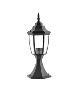 Φωτιστικό Δαπέδου 1xΕ27 Φανάρι Αλουμινίου Τετράγωνο Μαύρο IP45 ACA – HI6173BMS