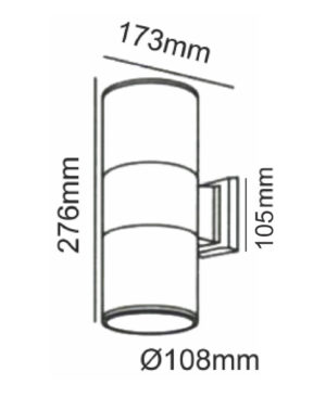 Φωτιστικό Σποτ Τοίχου Up-Down 2xGU10 Λευκό Αλουμινίου IP54 ACA – HI7001W
