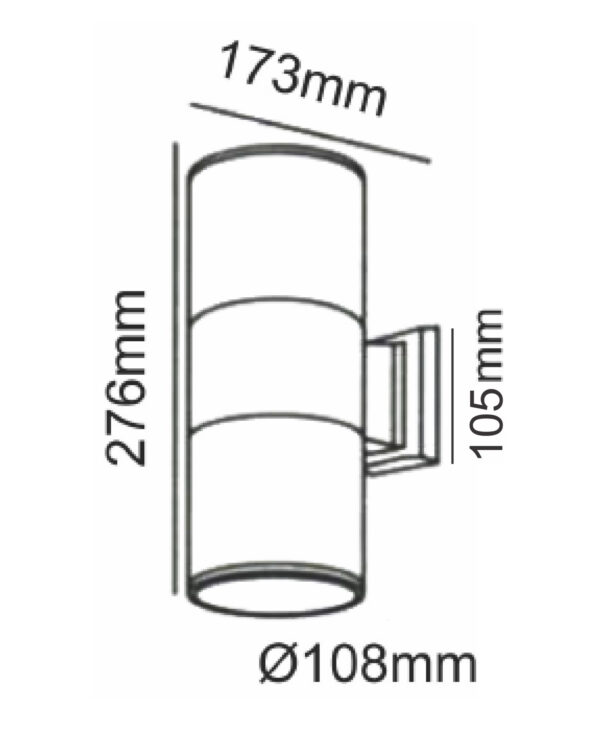 Φωτιστικό Σποτ Τοίχου Up-Down 2xGU10 Λευκό Αλουμινίου IP54 ACA – HI7001W