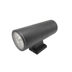 ΑΠΛΙΚΑ UP-DOWN 2XE27 IP65 ΣΚΟΥΡΟ ΑΜΜΩΔΕΣ ΓΚΡΙ RAL7016M ACA – HI7001GDS πλαγια οψη