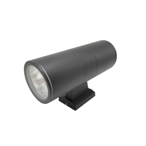 ΑΠΛΙΚΑ UP-DOWN 2XE27 IP65 ΣΚΟΥΡΟ ΑΜΜΩΔΕΣ ΓΚΡΙ RAL7016M ACA – HI7001GDS πλαγια οψη