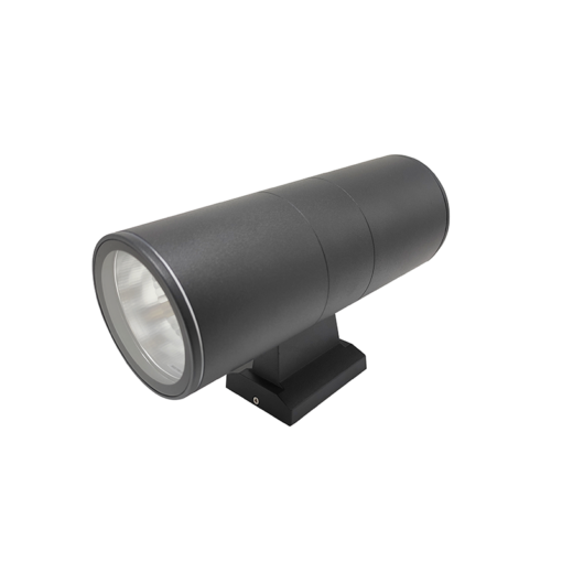 ΑΠΛΙΚΑ UP-DOWN 2XE27 IP65 ΣΚΟΥΡΟ ΑΜΜΩΔΕΣ ΓΚΡΙ RAL7016M ACA – HI7001GDS πλαγια οψη