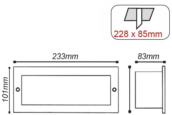 Φωτιστικό Τοίχου Χωνευτό για Διαδρόμους / Σκαλοπάτια 1xE27 Απλίκα Αλουμινίου Νίκελ 10x23cm με Ματ Γυαλί IP54 ACA – HI7002E27