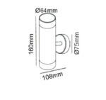 Φωτιστικό Σποτ Τοίχου Up-Down 2xGU10 Λευκό Αλουμινίου IP54 ACA – HI7031W