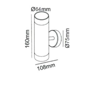 Φωτιστικό Σποτ Τοίχου Up-Down 2xGU10 Λευκό Αλουμινίου IP54 ACA – HI7031W