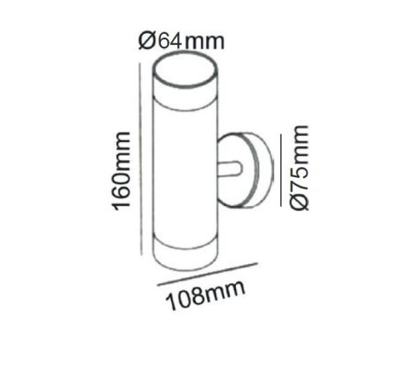 Φωτιστικό Σποτ Τοίχου Up-Down 2xGU10 Λευκό Αλουμινίου IP54 ACA – HI7031W