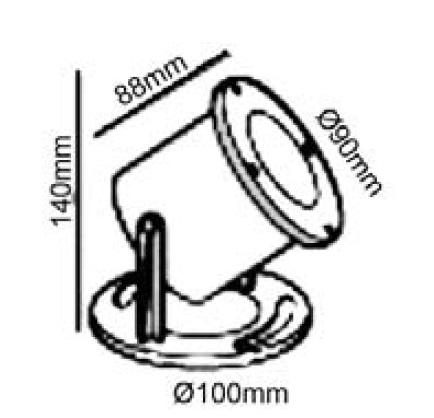 Φωτιστικό Σποτ Τοίχου Ρυθμιζόμενο 1xGU10 Νίκελ Ματ Ανοξείδωτο Ατσάλι IP65 ACA – HI7061