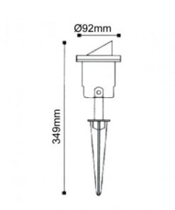 Φωτιστικό Σποτ Τοίχου/Καρφί Κήπου 1xGU10 Αλουμινίου Γκρι 34cm IP65 ACA – HI7183