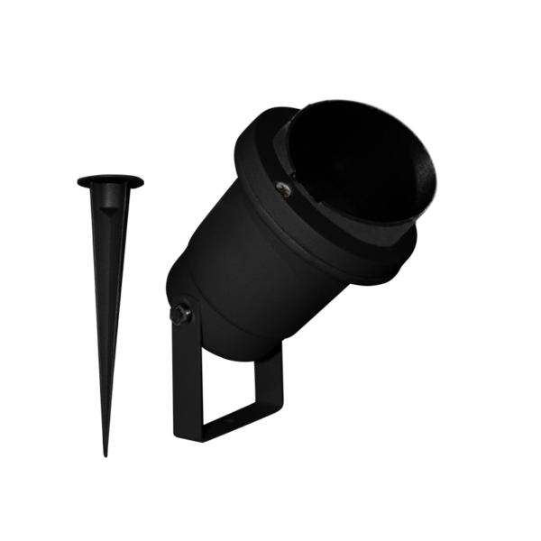 Φωτιστικό Σποτ Τοίχου/Καρφί Κήπου 1xGU10 Αλουμινίου Μαύρο 34cm IP65 ACA – HI7183B