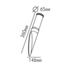 Φωτιστικό Τοίχου 1xE27 36cm Γκρι Αλουμίνιο IP45 ACA – HI7263