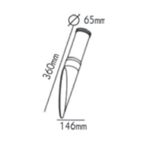 Φωτιστικό Τοίχου 1xE27 36cm Γκρι Αλουμίνιο IP45 ACA – HI7263
