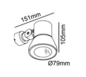 Φωτιστικό Σποτ Τοίχου 1xGU10 Γκρι Αλουμίνιο IP54 ACA – HI7362
