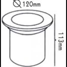 Φωτιστικό Σποτ Δαπέδου Χωνευτό ø120 1xGU10 Inox Ανοξείδωτο Ατσάλι IP66 ACA – HI7371