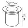 Φωτιστικό Σποτ Δαπέδου Χωνευτό Φ120 1xGU5.3 MR16 Inox Ανοξείδωτο Ατσάλι IP66 ACA – HI7371M