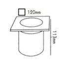 Φωτιστικό Σποτ Δαπέδου Χωνευτό 12x12cm 1xGU10 Inox Ανοξείδωτο Ατσάλι IP66 ACA – HI7372
