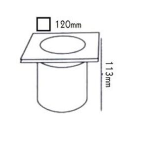 Φωτιστικό Σποτ Δαπέδου Χωνευτό 12x12cm 1xGU10 Inox Ανοξείδωτο Ατσάλι IP66 ACA – HI7372