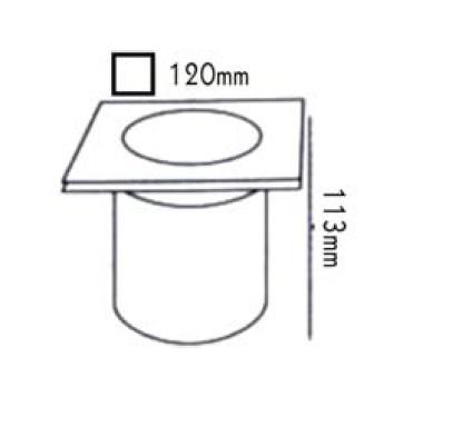 Φωτιστικό Σποτ Δαπέδου Χωνευτό 12x12cm 1xGU10 Inox Ανοξείδωτο Ατσάλι IP66 ACA – HI7372