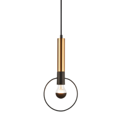 ACA DECOR  κρεμαστό φωτιστικό 1xE27 σε ορείχαλκο και μαύρο χρώμα – HL39971P18BB