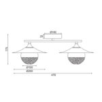 ACA DECOR   απλίκα 2xG9 σε χάλκινο και λευκό χρώμα – HL4302W47BC