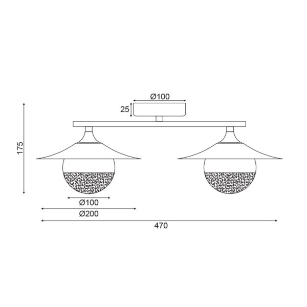 ACA DECOR   απλίκα 2xG9 σε χάλκινο και λευκό χρώμα – HL4302W47BC