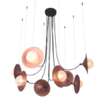 ACA DECOR  κρεμαστό φωτιστικό 8xG9 μεταλλικό με γυαλί σε χάλκινο χρώμα – HL4308P81BC