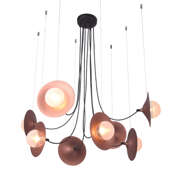 ACA DECOR  κρεμαστό φωτιστικό 8xG9 μεταλλικό με γυαλί σε χάλκινο χρώμα – HL4308P81BC