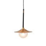 ACA DECOR   κρεμαστό φωτιστικό 1xG9 από μέταλλο γυαλί και ορείχαλκο – HL4311P20BB