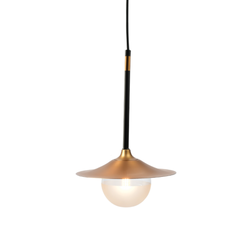 ACA DECOR   κρεμαστό φωτιστικό 1xG9 από μέταλλο γυαλί και ορείχαλκο – HL4311P20BB