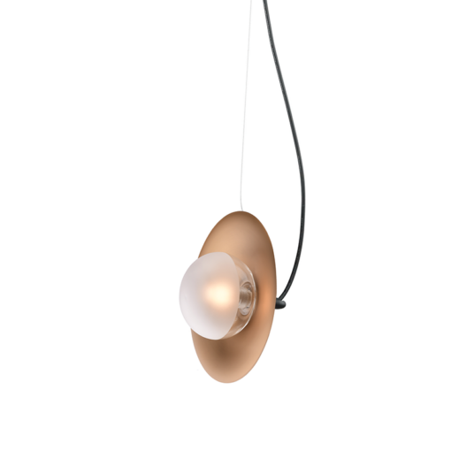 ACA DECOR  κρεμαστό φωτιστικό 1xG9 από μέταλλο γυαλί και ορείχαλκο – HL4321P23BB