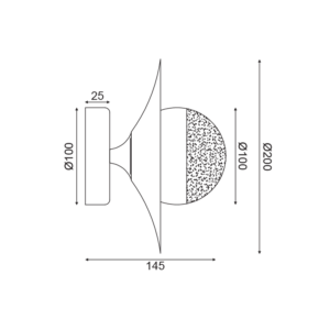 ΕΠΙΤΟΙΧΟ ΦΩΤΙΣΤΙΚΟ 1ΧG9 ΟΡΕΙΧΑΛΚΟ/ΜΑΥΡΟ ΜΕΤ/ΚΟ + ΓΥΑΛΙ D20X15CM LAYLA ACA DECOR – HL4321W20BB