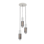 ACA DECOR   κρεμαστό φωτιστικό 3xE27 σε λευκό με μαύρο χρώμα – HM173P27WH