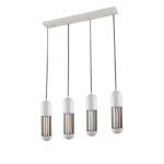 ACA DECOR  κρεμαστό φωτιστικό 4xE27 σε λευκό με μαύρο χρώμα – HM174P65WH